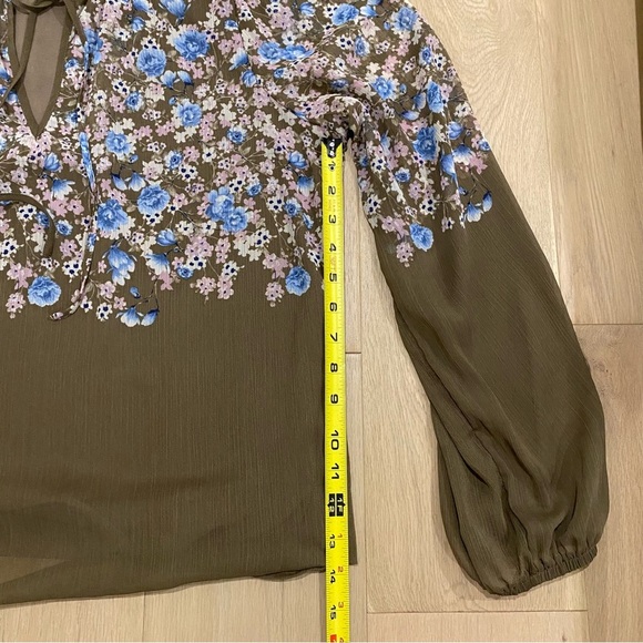 Melanie Lyne | NWT Brown Floral Chiffon Blouse 🩷 - Picture 5 of 10